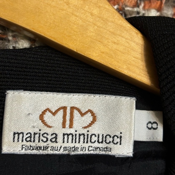 MARISA MINICUCCI Designer Structured Black Dress - Picture 5 of 9